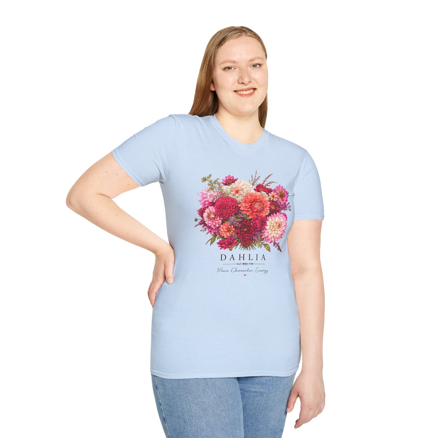Dahlia Floral T-Shirt — Vintage Garden Bouquet Tee