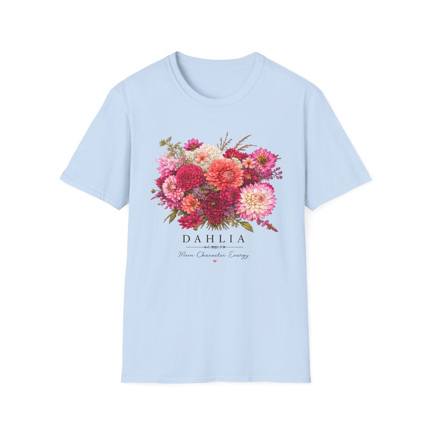 Dahlia Floral T-Shirt — Vintage Garden Bouquet Tee