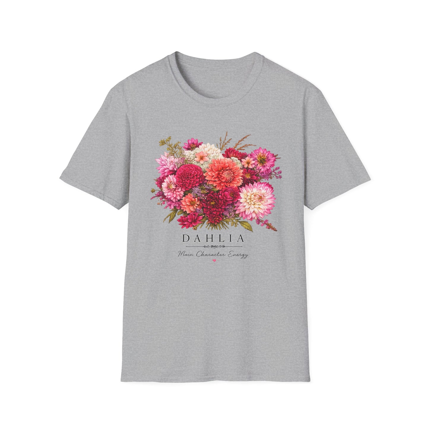 Dahlia Floral T-Shirt — Vintage Garden Bouquet Tee