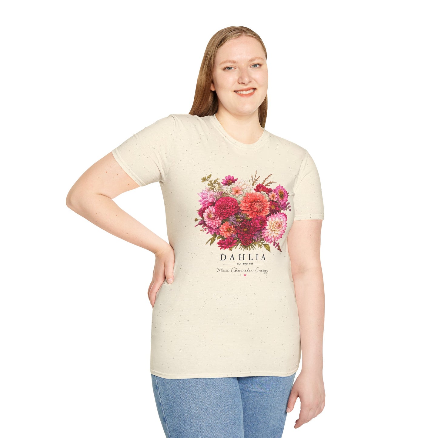 Dahlia Floral T-Shirt — Vintage Garden Bouquet Tee