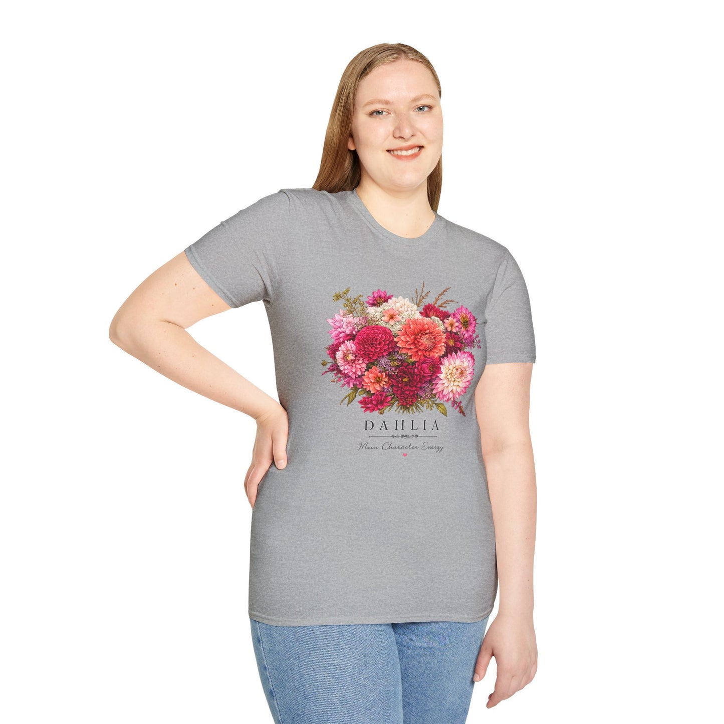 Dahlia Floral T-Shirt — Vintage Garden Bouquet Tee