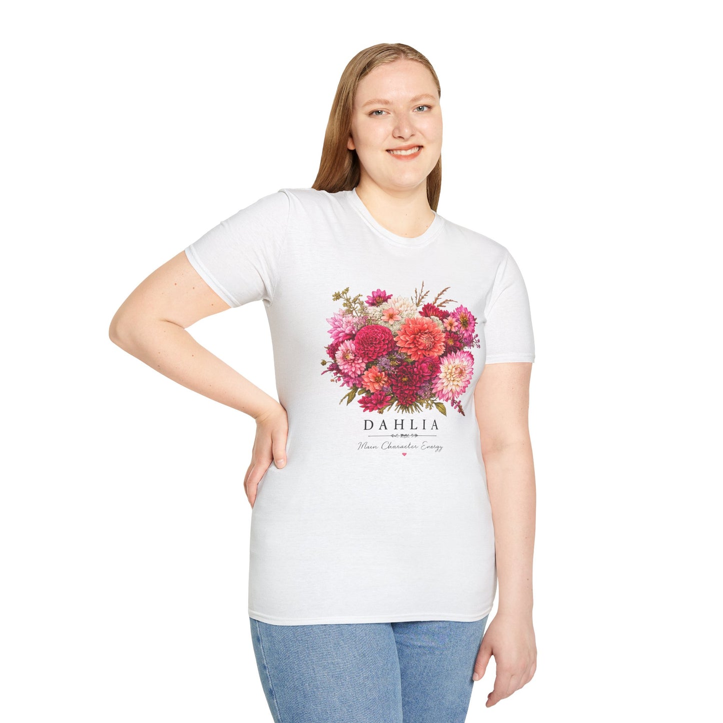 Dahlia Floral T-Shirt — Vintage Garden Bouquet Tee