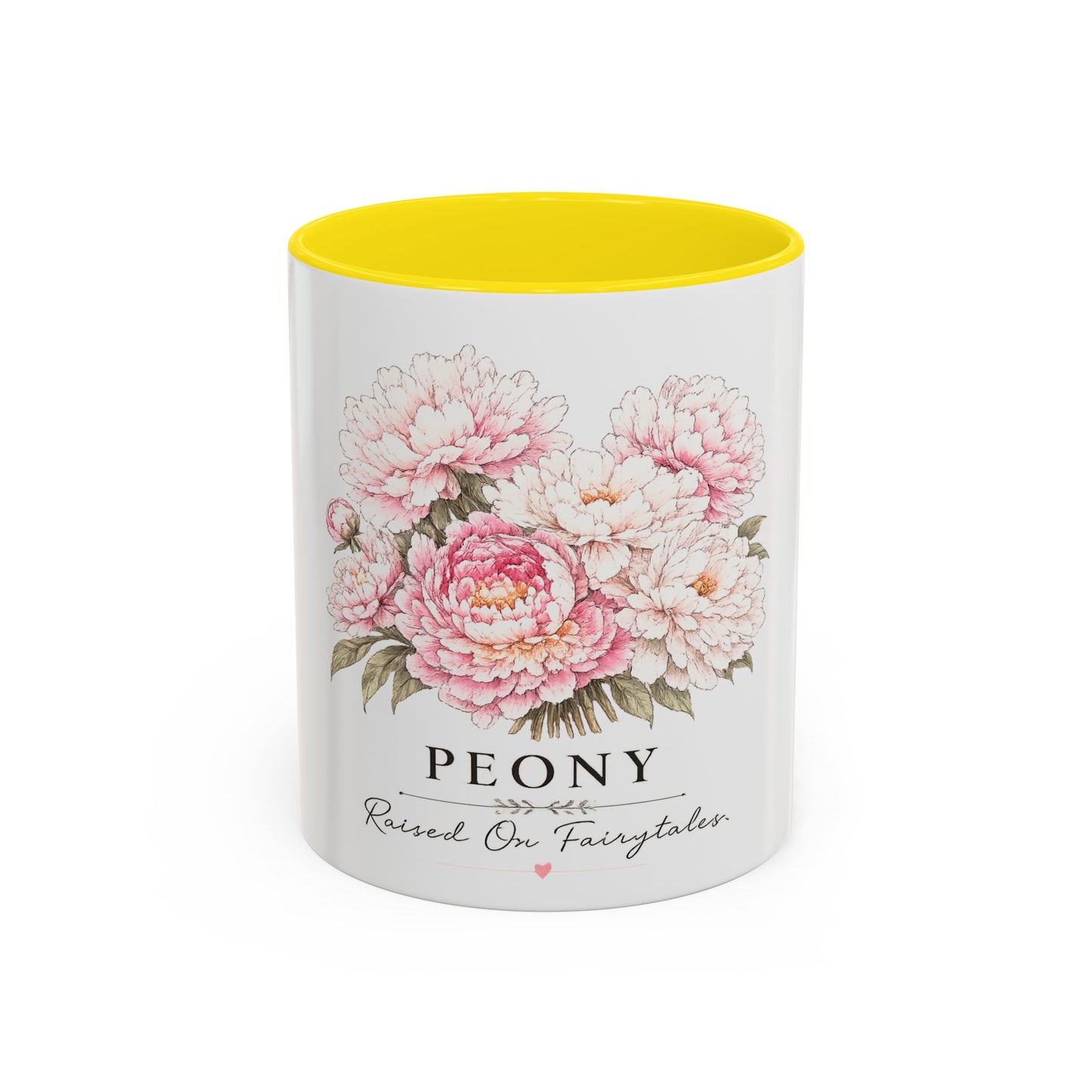Peony Floral Accent Coffee Mug – "Peony: Raised On Fairytales"